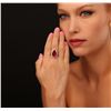 Image 2 : 14KT White Gold 7.24ct Ruby and Diamond Ring