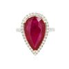 Image 3 : 14KT White Gold 7.24ct Ruby and Diamond Ring