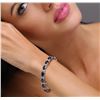 Image 2 : 14KT White Gold 24.00ctw Sapphire and Diamond Bracelet