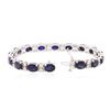 Image 7 : 14KT White Gold 24.00ctw Sapphire and Diamond Bracelet