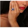 Image 2 : 14KT White Gold 5.24ct Tanzanite and Diamond Ring