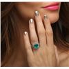 Image 5 : 14KT Two-Tone Gold 2.21ct Emerald and Diamond Ring