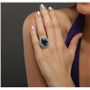 Image 5 : 14KT Two-Tone Gold 8.54ct Topaz and Diamond Ring