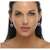 Image 3 : 14KT White Gold 4.36ctw Tanzanite and Diamond Earrings