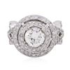 Image 3 : 14KT White Gold GIA Certified 3.01ctw Diamond Ring