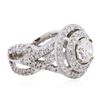 Image 4 : 14KT White Gold GIA Certified 3.01ctw Diamond Ring