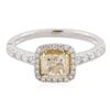 Image 1 : 14KT White Gold 1.05ct SI1/Light Yellow Diamond Ring
