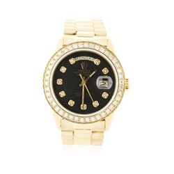 Gents Rolex 18KT Yellow Gold 2.00ctw Diamond DayDate Wristwatch