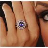 Image 1 : 14KT White Gold 1.82ct Tanzanite and Diamond Ring