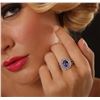 Image 2 : 14KT White Gold 1.82ct Tanzanite and Diamond Ring