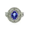 Image 3 : 14KT White Gold 1.82ct Tanzanite and Diamond Ring