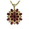 Image 3 : 14KT Yellow Gold 34.26ctw Ruby & Diamond Pendant with Chain