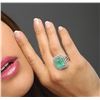 Image 5 : 14KT White Gold GIA Certified 11.28ct Emerald and Diamond Ring