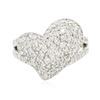 Image 3 : 14KT White Gold 1.01ctw Diamond Ring