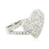 Image 4 : 14KT White Gold 1.01ctw Diamond Ring