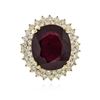 Image 3 : 14KT Yellow Gold 17.96ct Ruby and Diamond Ring