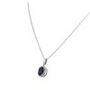 Image 6 : 18KT White Gold 3.50ct Tanzanite and Diamond Pendant With Chain