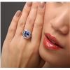 Image 1 : 14KT White Gold 3.21ct Tanzanite and Diamond Ring