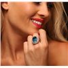Image 2 : 14KT White Gold 16.09ct Topaz and Diamond Ring