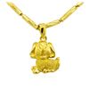 Image 2 : 24KT Yellow Gold Dog Pendant With Chain