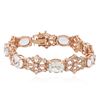 Image 3 : 14KT Rose Gold 24.01ctw Aquamarine and Diamond Bracelet