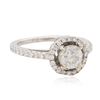 Image 2 : 18KT White Gold 1.06ctw Diamond Ring