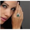 Image 5 : 14KT White Gold 3.08ct Emerald and Diamond Ring
