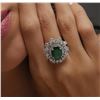 Image 6 : 14KT White Gold 3.08ct Emerald and Diamond Ring