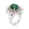 Image 7 : 14KT White Gold 3.08ct Emerald and Diamond Ring