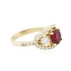 Image 4 : 14KT Yellow Gold 1.78ct Ruby and Diamond Ring