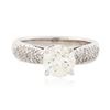 Image 1 : 14KT White Gold 1.54ct I-1/ Light Yellow Diamond Ring