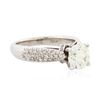 Image 2 : 14KT White Gold 1.54ct I-1/ Light Yellow Diamond Ring