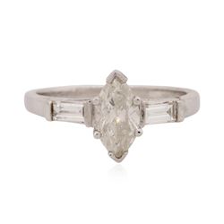 Platinum 1.39ctw Marquise Cut Diamond Ring