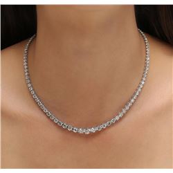 14KT White Gold 11.55ctw Diamond Necklace