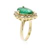 Image 6 : 14KT Yellow Gold 2.60ct Emerald and Diamond Ring
