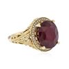 Image 4 : 14KT Yellow Gold 9.17ct Ruby and Diamond Ring