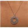 Image 2 : 14KT White Gold 1.55ctw Diamond Pendant With Chain
