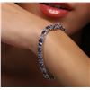 Image 1 : 14KT White Gold 15.39ctw Tanzanite and Diamond Bracelet