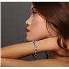 Image 5 : 14KT White Gold 15.39ctw Tanzanite and Diamond Bracelet