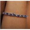 Image 6 : 14KT White Gold 15.39ctw Tanzanite and Diamond Bracelet