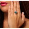 Image 1 : 14KT White Gold 2.08ct Emerald and Diamond Ring