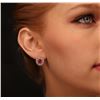Image 5 : 14KT Yellow Gold 2.07ctw Ruby and Diamond Earrings