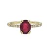 Image 3 : 18KT Yellow Gold 1.57ct Ruby and Diamond Ring