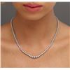 Image 1 : 14KT White Gold 5.14ctw Diamond Necklace