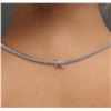 Image 6 : 14KT White Gold 5.14ctw Diamond Necklace