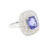 Image 4 : 14KT White Gold 4.41ct Tanzanite and Diamond Ring