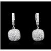 Image 3 : 14KT White Gold 1.38ctw Diamond Earrings