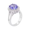 Image 7 : 14KT White Gold 2.90ct Tanzanite and Diamond Ring