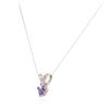 Image 7 : 14KT White Gold 1.23ct Tanzanite and Diamond Pendant With Chain