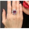 Image 1 : 14KT Rose Gold 8.25ct Amethyst and Diamond Ring